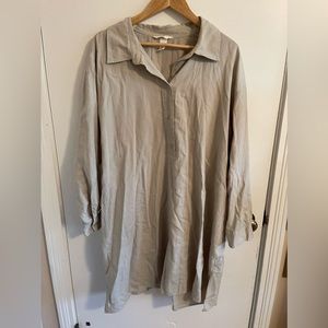 H&M Button Down Shirt Dress Cover Up